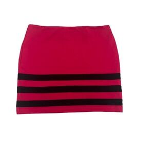 Basic House Pink with Black Stripes Mini Skirt. Size: Large. Great Condition.